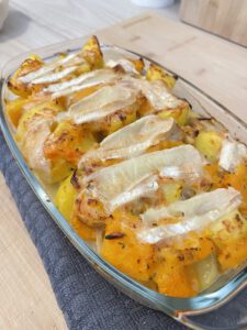 Recette butterflette - butternut et fromage à tartiflette